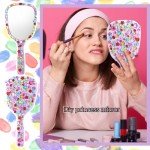 Compact Travel Handheld Makeup Mirror Set of 8