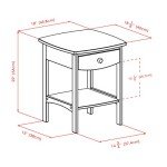 Winsome Curved Wood End Table with Drawer