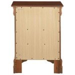 Louis Philippe Cherry 3 Drawer Nightstand