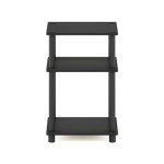 Furinno 3-Tier Turn-N-Tube End Table - Americano/Black