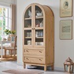 71" Tall Arched Modern Farmhouse Kitchen Pantry