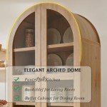 71" Tall Arched Modern Farmhouse Kitchen Pantry