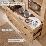 71" Tall Arched Modern Farmhouse Kitchen Pantry