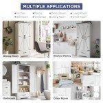 Farmhouse Style Tall Kitchen Pantry Cabinet