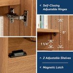 Highland Oak Storage Cabinet for Pantry Use