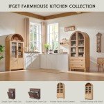 71" Tall Arched Modern Farmhouse Kitchen Pantry