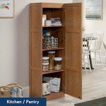 Highland Oak Storage Cabinet for Pantry Use