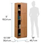 Highland Oak Storage Cabinet for Pantry Use