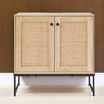 Rattan 2-Door Storage Cabinet for Any Room