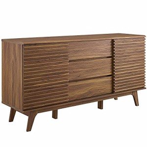 Walnut Mid-Century Modern Buffet Table or TV Stand