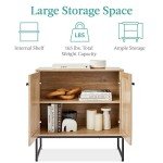 Rattan 2-Door Storage Cabinet for Any Room