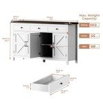 Modern Farmhouse 63" Buffet Cabinet with Storage