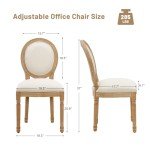 French Country Upholstered Dining Chairs Set of 4