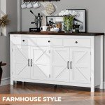 Modern Farmhouse 63" Buffet Cabinet with Storage