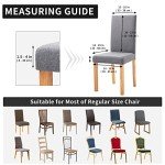 Waterproof Stretch Chair Cover Set of 6 - Light Gray