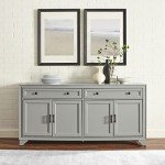 Crosley Tara Modern Farmhouse Sideboard Buffet Cabinet