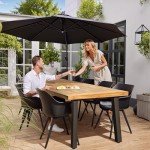 Acacia Wood Dining Table for 6 - Rustic Style
