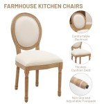 French Country Upholstered Dining Chairs Set of 4