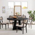 Tribesigns 47" Round Wooden Dining Table