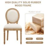 French Country Upholstered Dining Chairs Set of 4