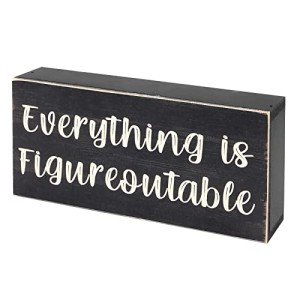 Inspirational Farmhouse Black Home Office Desk Sign