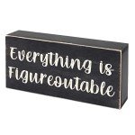 Inspirational Farmhouse Black Home Office Desk Sign