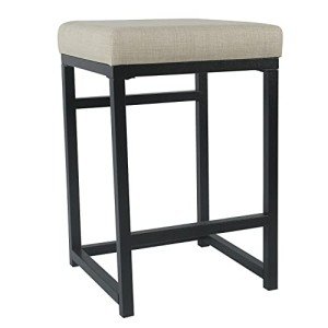 Modern 24-Inch Backless Counter Stool in Natural