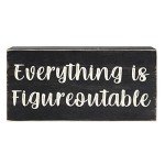 Inspirational Farmhouse Black Home Office Desk Sign