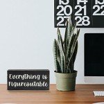 Inspirational Farmhouse Black Home Office Desk Sign