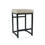 Modern 24-Inch Backless Counter Stool in Natural