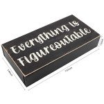 Inspirational Farmhouse Black Home Office Desk Sign
