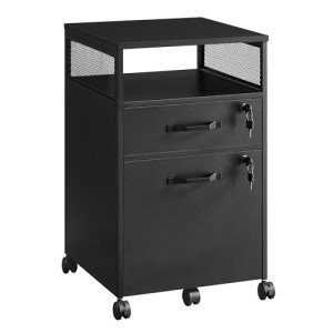 VASAGLE Mobile File Cabinet with Lockable Drawers