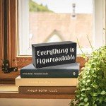 Inspirational Farmhouse Black Home Office Desk Sign