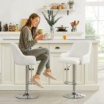 Adjustable Bar Stools Set of 4 with Back