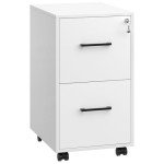 SONGMICS Locking File Cabinet in Matte White