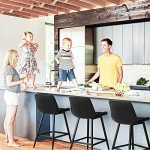 Modern 24-Inch Black Counter Stool Set of 4