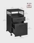 VASAGLE Mobile File Cabinet with Lockable Drawers