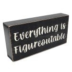 Inspirational Farmhouse Black Home Office Desk Sign