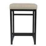 Modern 24-Inch Backless Counter Stool in Natural