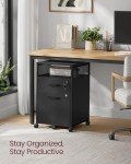 VASAGLE Mobile File Cabinet with Lockable Drawers