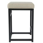 Modern 24-Inch Backless Counter Stool in Natural