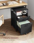 VASAGLE Mobile File Cabinet with Lockable Drawers