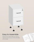 SONGMICS Locking File Cabinet in Matte White