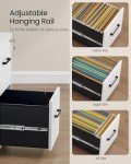 SONGMICS Locking File Cabinet in Matte White