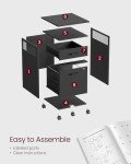 VASAGLE Mobile File Cabinet with Lockable Drawers