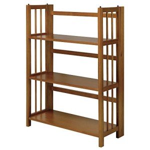 27.5" Wide Stackable 3-Shelf Bookcase in Chestnut