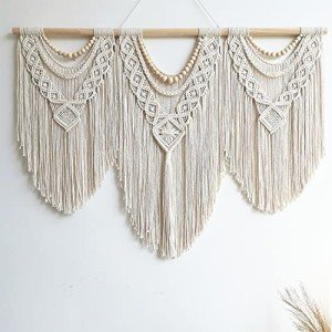 Large Boho Macrame Wall Hanging Decor - 43"x32