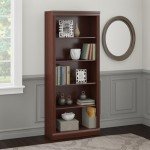 Saratoga Tall 5-Shelf Bookcase - Harvest Cherry