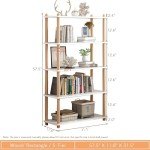 5-Tier Modern Wooden Bookcase and Storage Rack