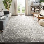 Elegant Grey & Ivory Area Rug - 8' x 10